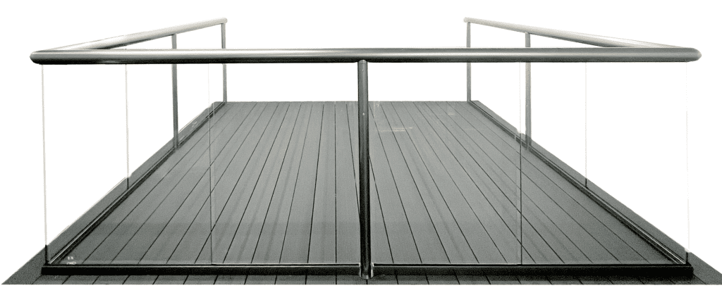 Diagram of the BalcoDeck platform sitting above the insulation without penetrating it